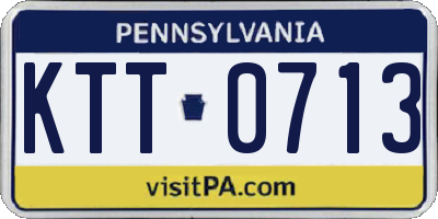 PA license plate KTT0713