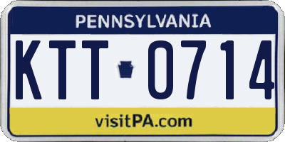 PA license plate KTT0714