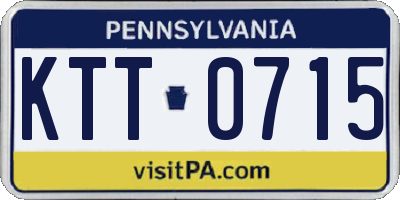 PA license plate KTT0715
