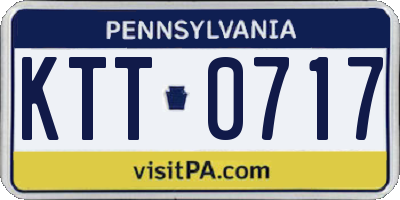 PA license plate KTT0717