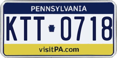 PA license plate KTT0718