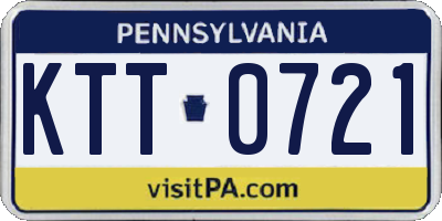 PA license plate KTT0721