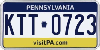 PA license plate KTT0723