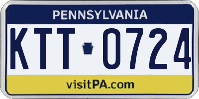 PA license plate KTT0724