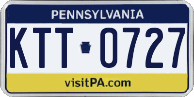 PA license plate KTT0727