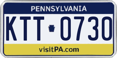 PA license plate KTT0730