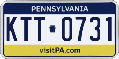 PA license plate KTT0731