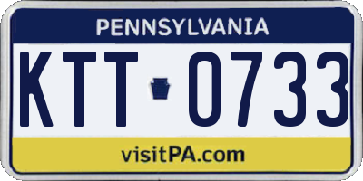 PA license plate KTT0733