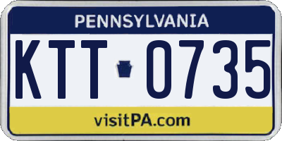 PA license plate KTT0735