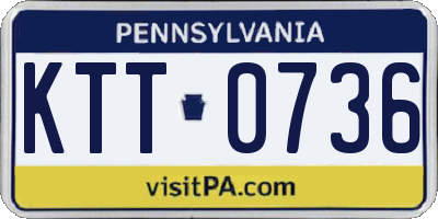 PA license plate KTT0736
