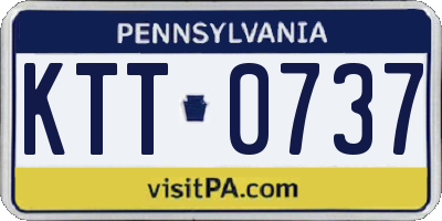 PA license plate KTT0737