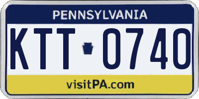 PA license plate KTT0740
