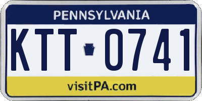 PA license plate KTT0741
