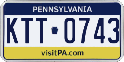 PA license plate KTT0743