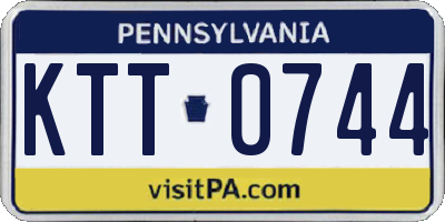 PA license plate KTT0744