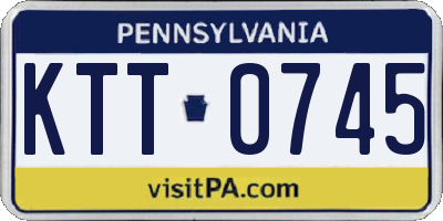 PA license plate KTT0745