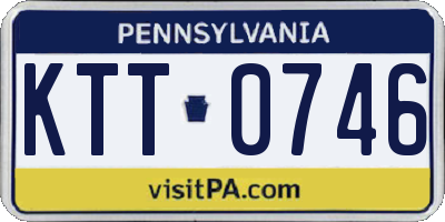 PA license plate KTT0746