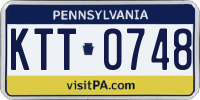 PA license plate KTT0748