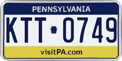 PA license plate KTT0749