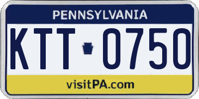PA license plate KTT0750