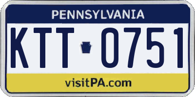 PA license plate KTT0751