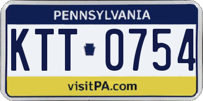 PA license plate KTT0754