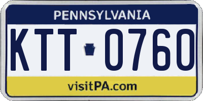 PA license plate KTT0760