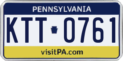 PA license plate KTT0761
