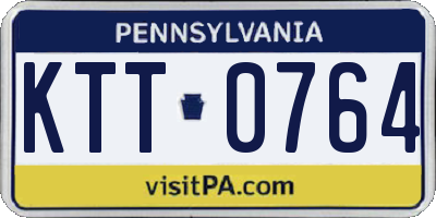 PA license plate KTT0764