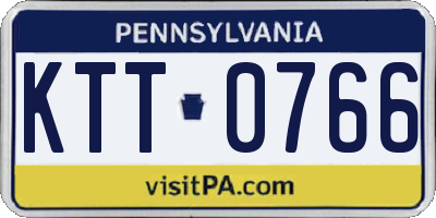 PA license plate KTT0766