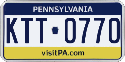 PA license plate KTT0770