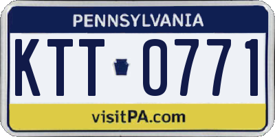 PA license plate KTT0771