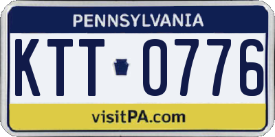 PA license plate KTT0776