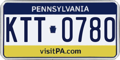 PA license plate KTT0780