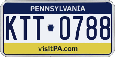 PA license plate KTT0788