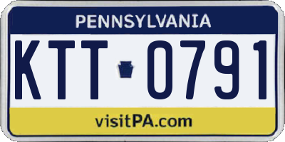 PA license plate KTT0791