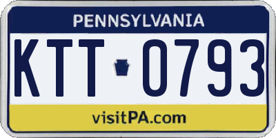 PA license plate KTT0793