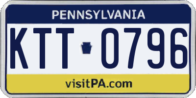 PA license plate KTT0796