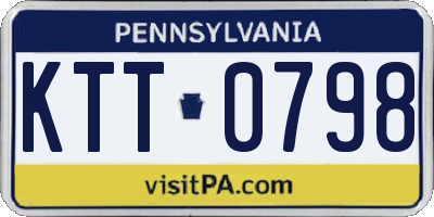 PA license plate KTT0798