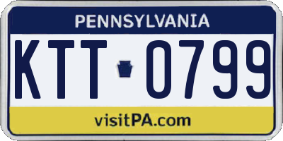 PA license plate KTT0799