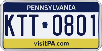 PA license plate KTT0801