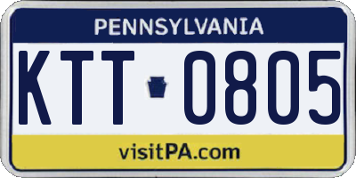 PA license plate KTT0805