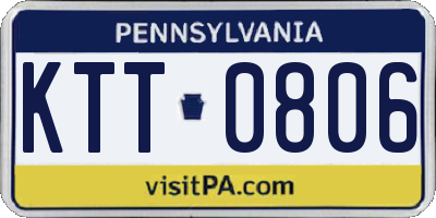 PA license plate KTT0806