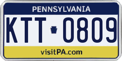 PA license plate KTT0809