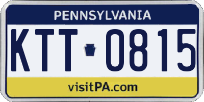 PA license plate KTT0815