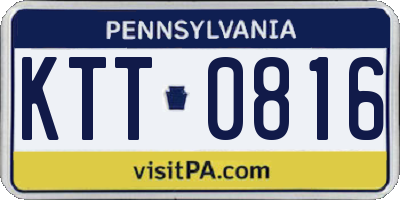 PA license plate KTT0816