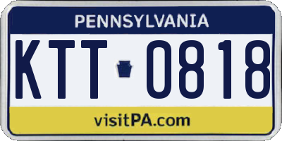 PA license plate KTT0818