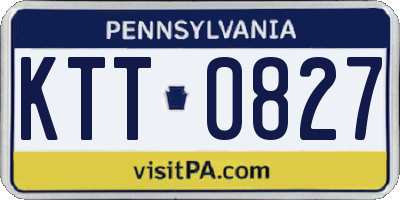 PA license plate KTT0827