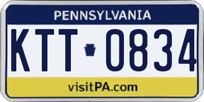 PA license plate KTT0834
