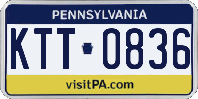 PA license plate KTT0836
